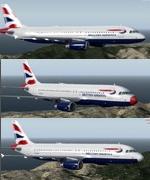 FSX/P3D Airbus A320-232 British Airways 3 pack