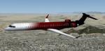 FSX/FS2004 CRJ-900 Red/black fictional livery 