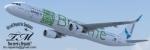 FSX/P3D/FS2004 Airbus A321-200 Azores Airlines 'Breath' textures