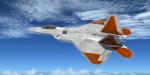 FSX Edwards AFB (White/Orange) Iris F-22A Raptor  Textures