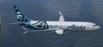 FSX/P3D Boeing 737 Max 9  Alaska Airlines Seattle Kraken Ice Hockey Team package