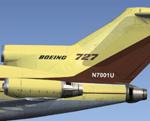 FSX/FS2004 Captain Sim 727 Boeing N7001U textures