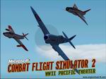 CFS2
                    Splashscreen. Anglo-Virtual Aviations' RAF Spitfire Mk:XVI
                    in formation with EE.Lightning F.6 - 'XR771' of 56 Squadron,