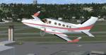 FSX Cessna 414A Chancellor pink, gray, and white N3768T Textures