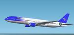 Repaint
                  of the default FS2002 Boeing 777-300 in the (fictional) New
                  Simviation Colors livery