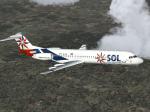 FS2004 Sol del Paraguay Fokker F100 Tay 650 ZP-CAL "Lago de Ipacaray" Textures