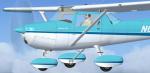 FSX Cessna 152 Two-tone Blue on White Textures