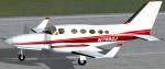 FSX Cessna 414A Chancellor red and white N7692J Texture