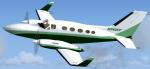 FSX Cessna 414A Chancellor green and white N7435Y Textures