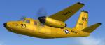 FSX/FS2004 Aero Commander L-26C (680 Super) US Navy Yellow 23735 Textures