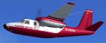FSX/FS2004 Aero Commander 680 red and white German registered D-CRPK Textures